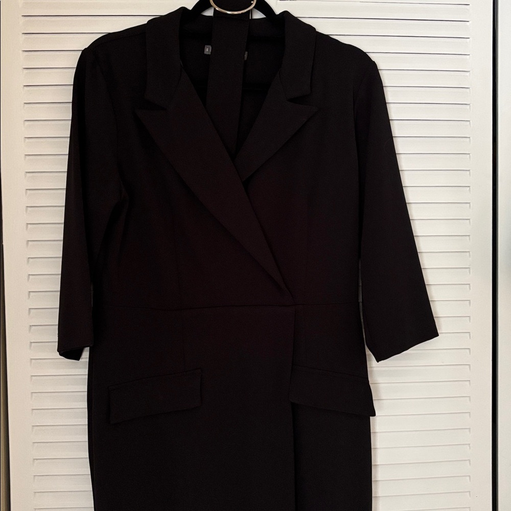 Sharagano Elegant Black Blazer Dress - worn once